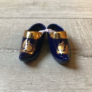 Limoges Cobalt Blue and Gold Clogs